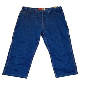NWT Berne Mens Jeans 52x32 Flannel-Lined Denim Dungarees Blue Rugged Workwear